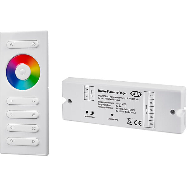 EVN-Lichttechnik RGBW-Funkset Empfänger,Handsender FRGBWSET4X5A